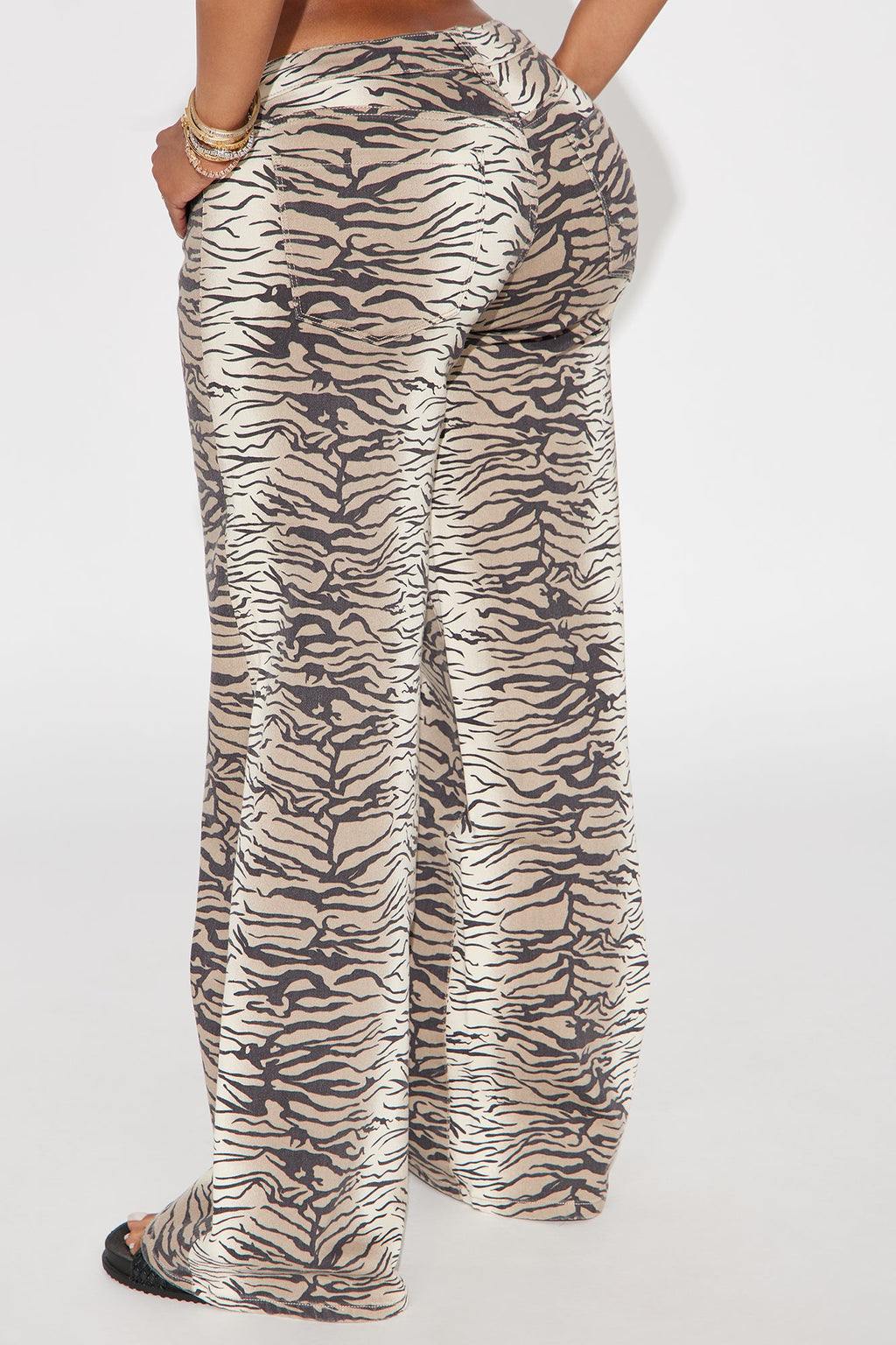 Unleash Your Wild Side Wide Leg Pant - Brown/combo