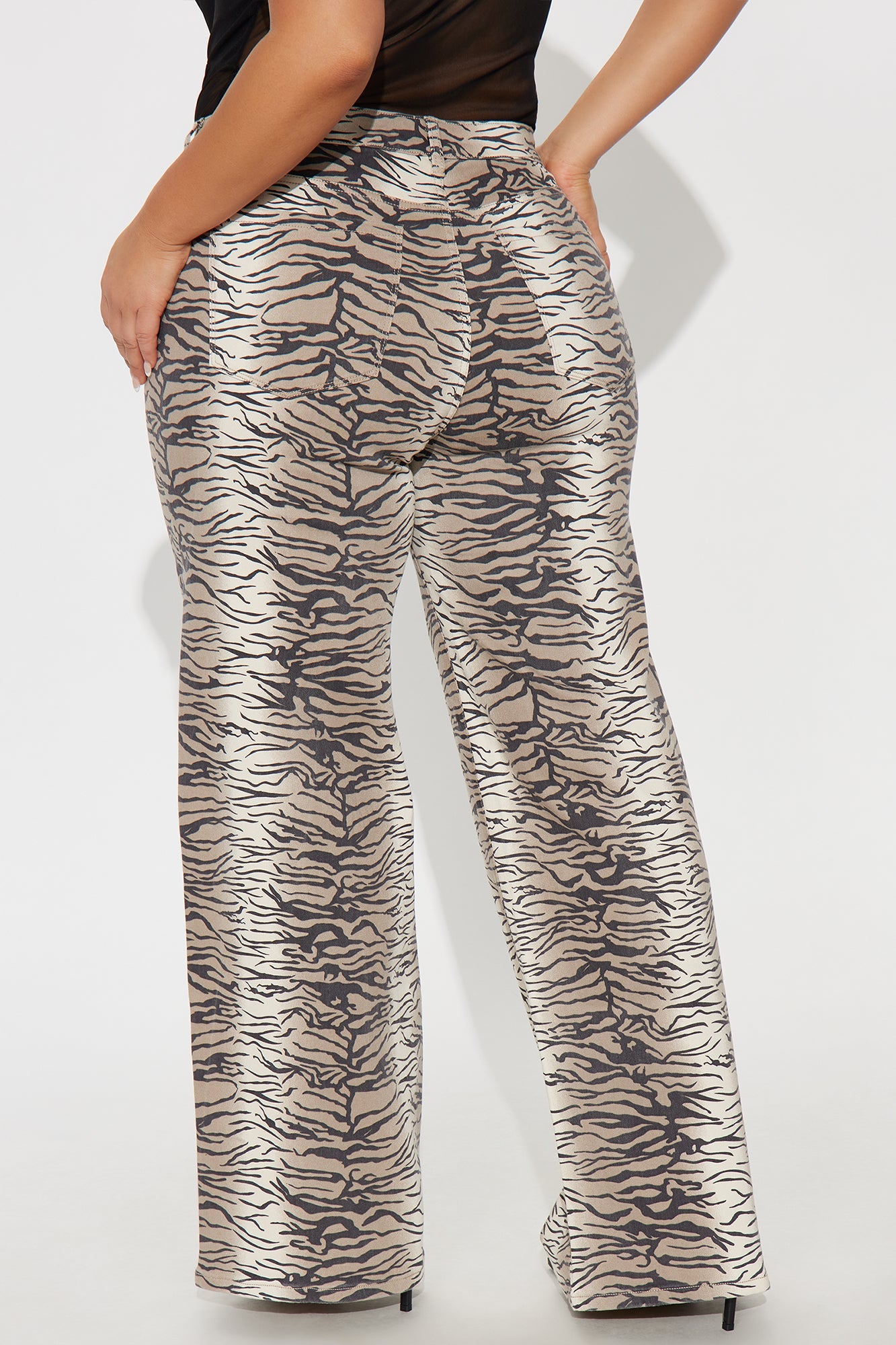 Unleash Your Wild Side Wide Leg Pant - Brown/combo