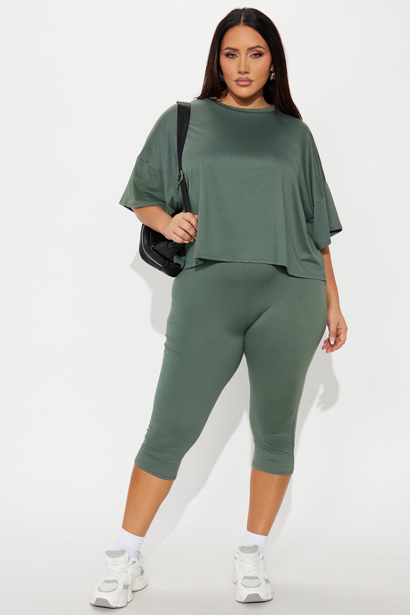 Morning Classes Capri Set - Olive
