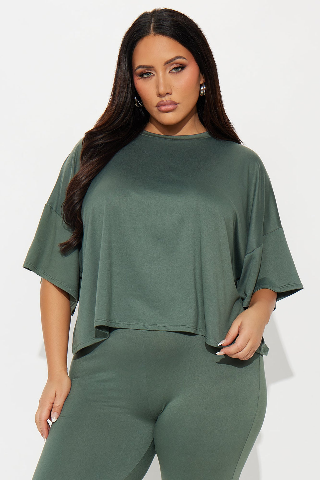 Morning Classes Capri Set - Olive