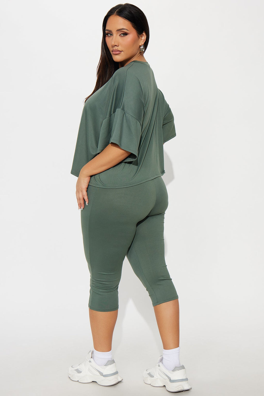 Morning Classes Capri Set - Olive