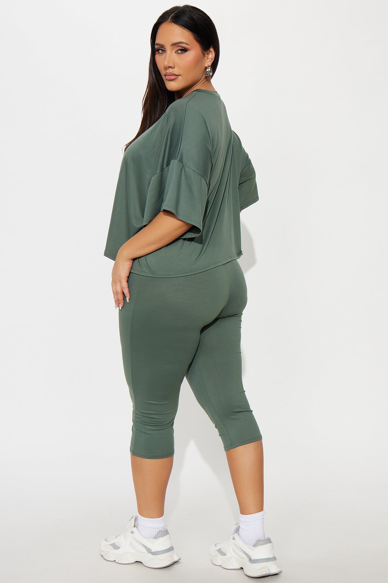 Morning Classes Capri Set - Olive