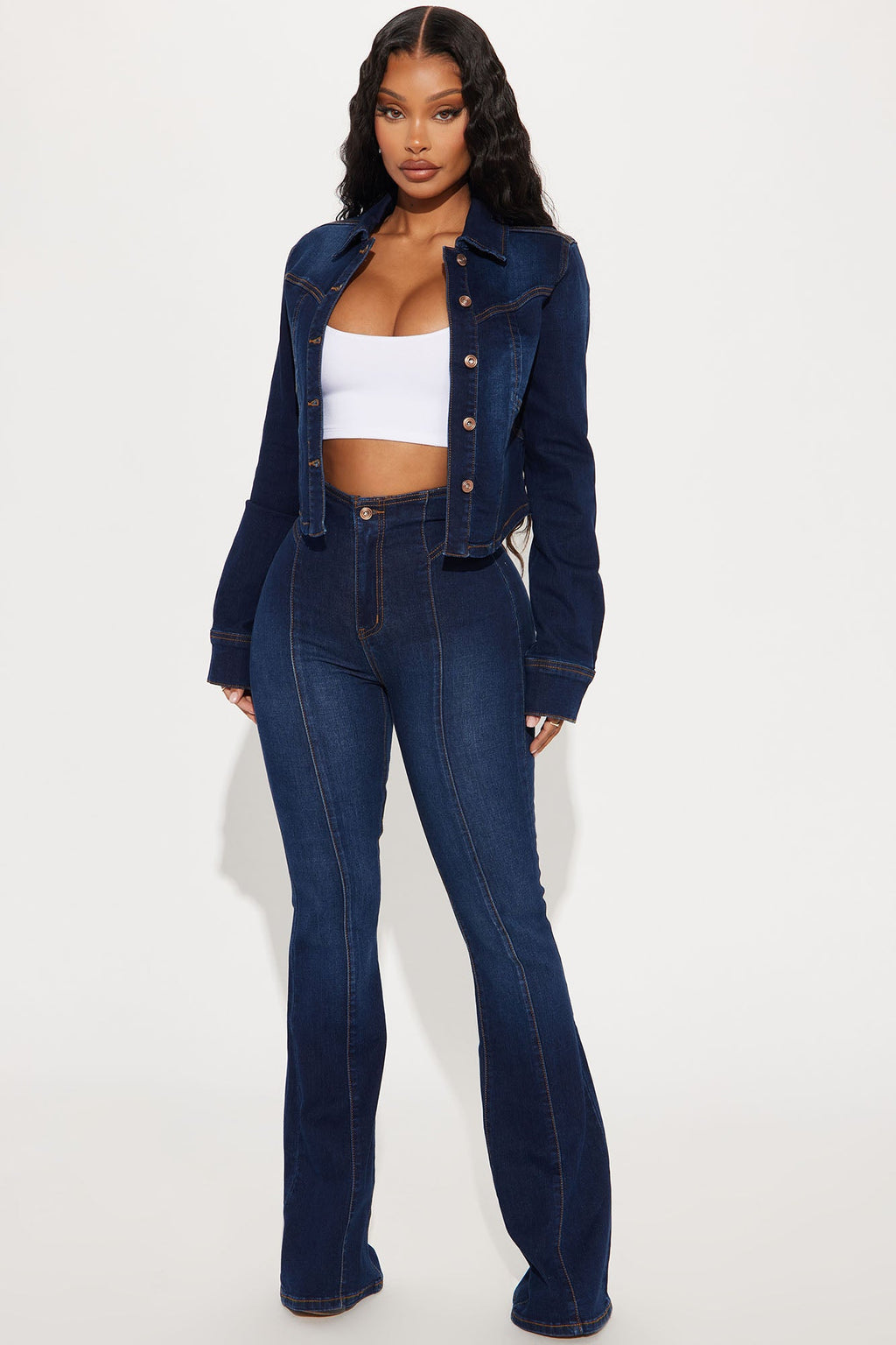 Rosemary Stretch Denim Jacket - Dark Wash