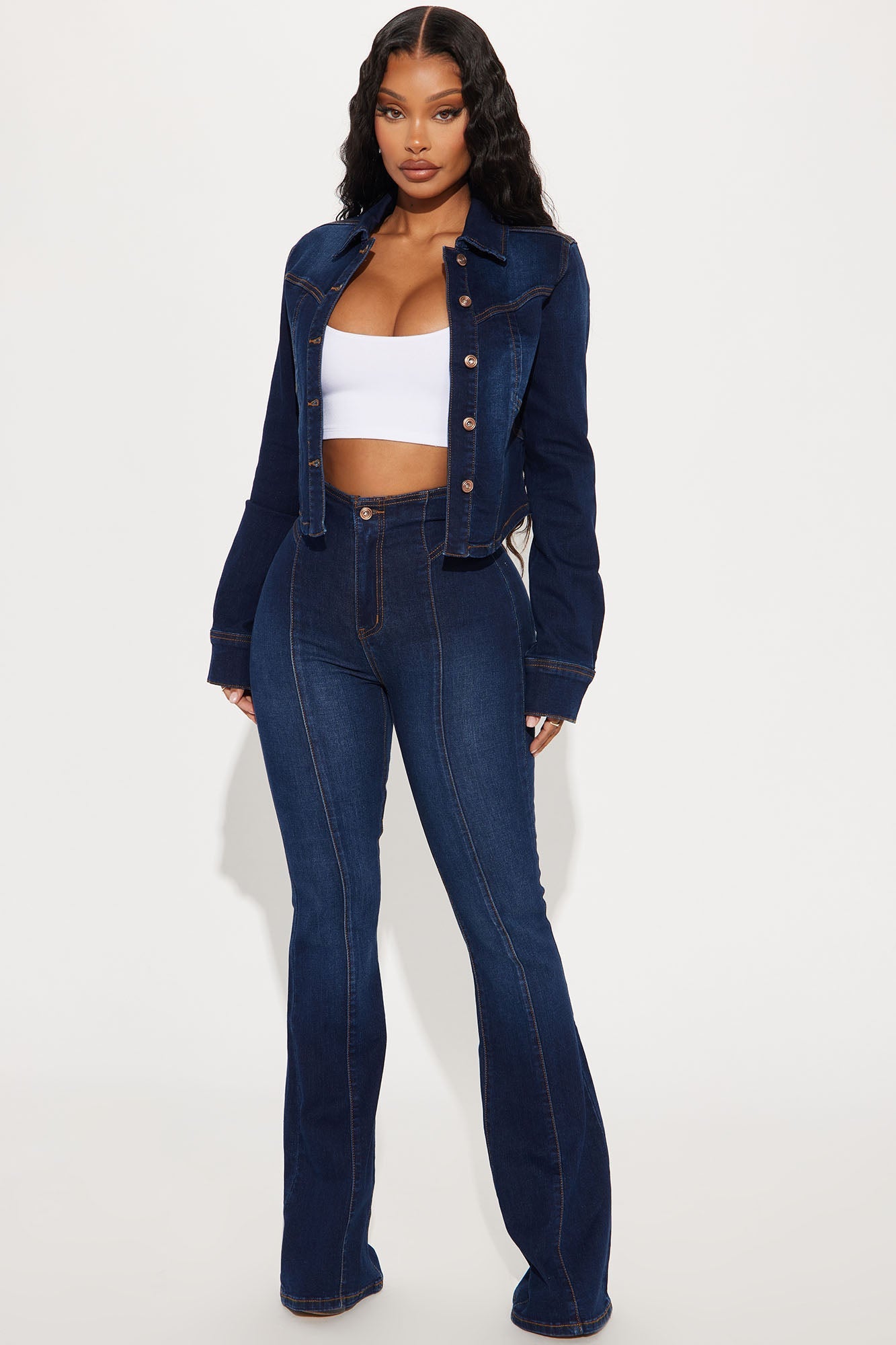 Rosemary Stretch Denim Jacket - Dark Wash