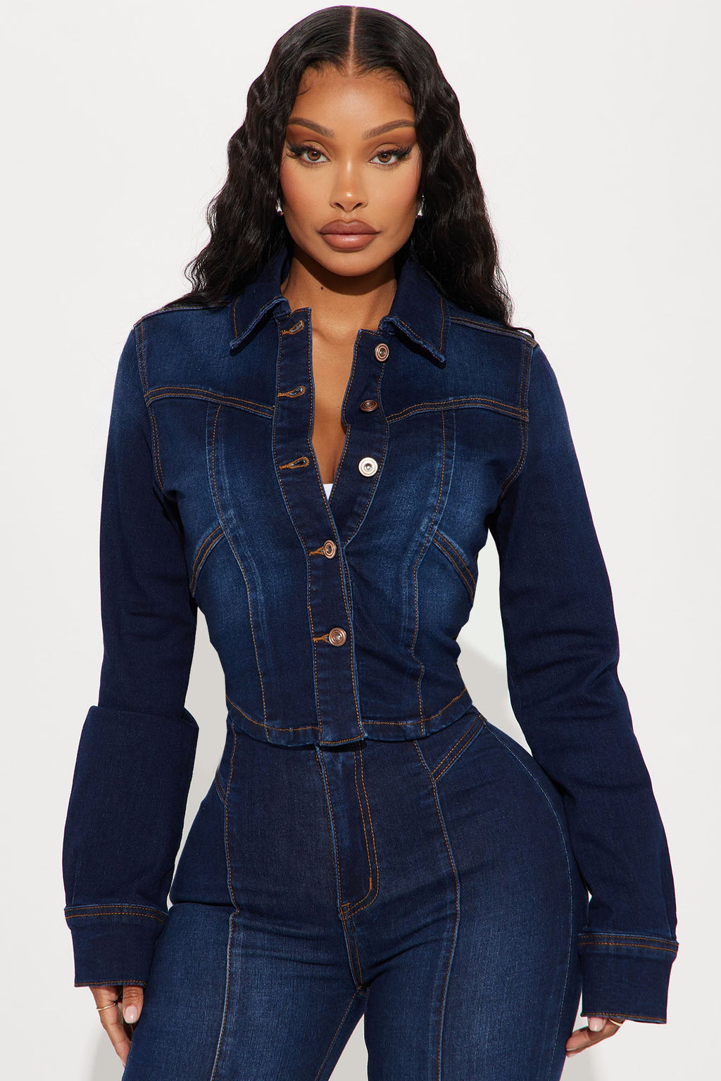 Rosemary Stretch Denim Jacket - Dark Wash
