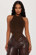 Kinslie Sweater Top - Chocolate