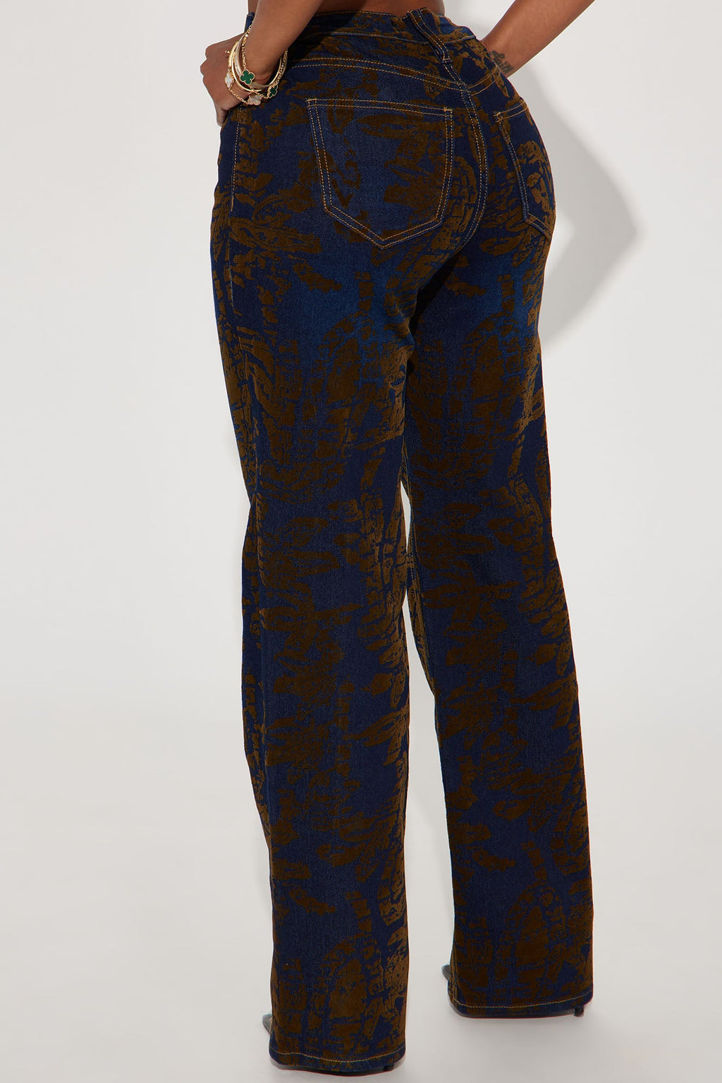 Keeping The Peace Velvet Stretch Straight Leg Jeans - Dark Wash