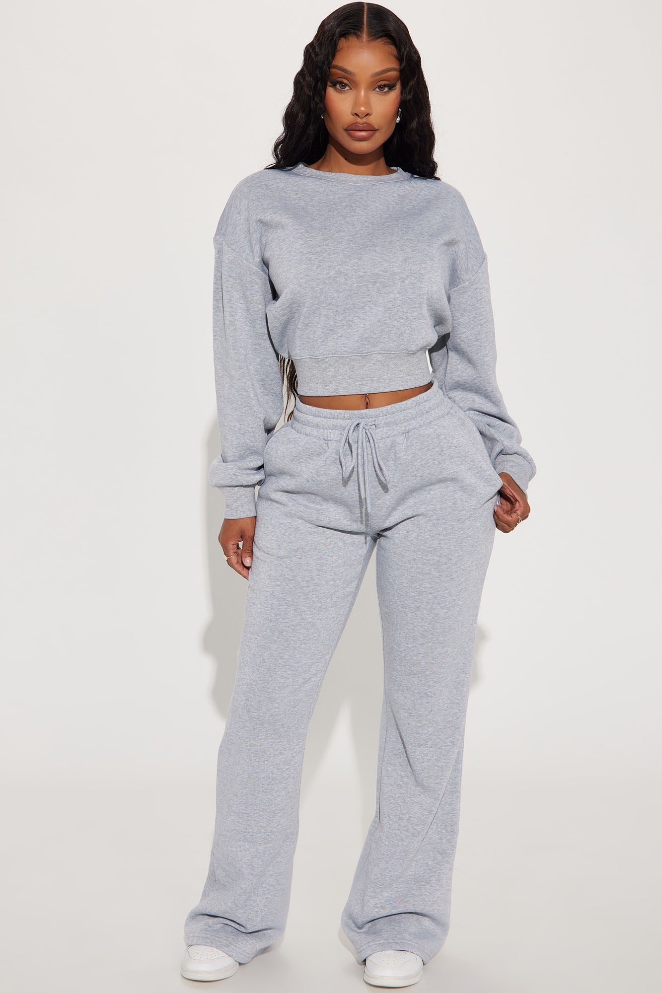 Candice Lounge Crew Neck - Heather Grey