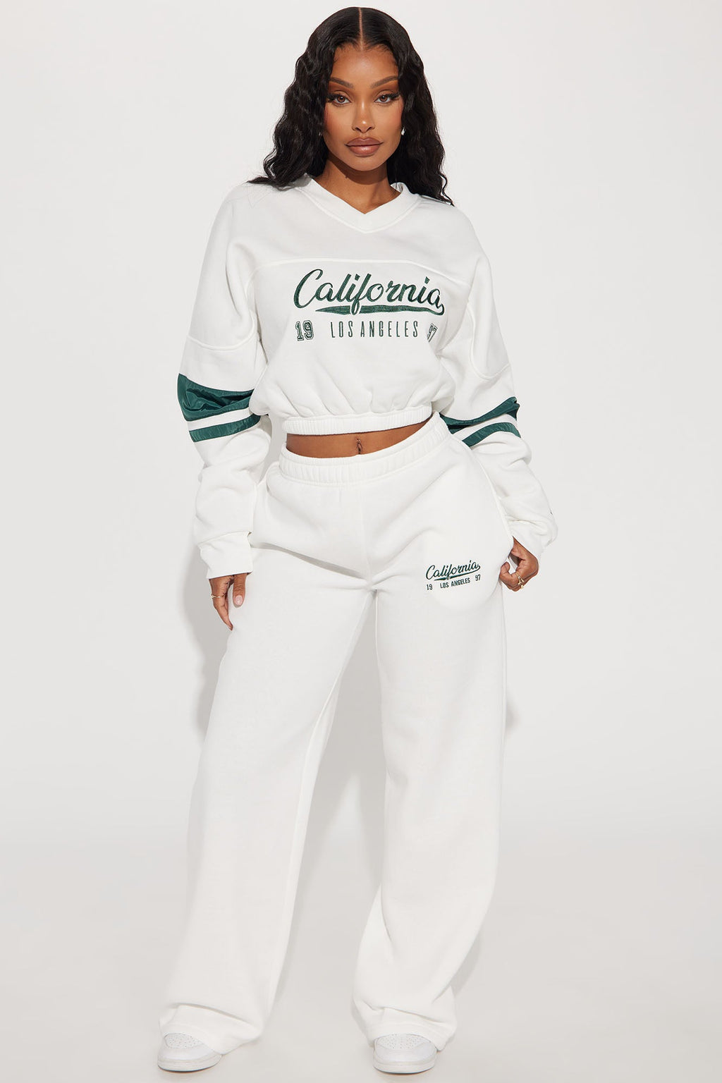 California Dreaming Athletic Sweatshirt - White