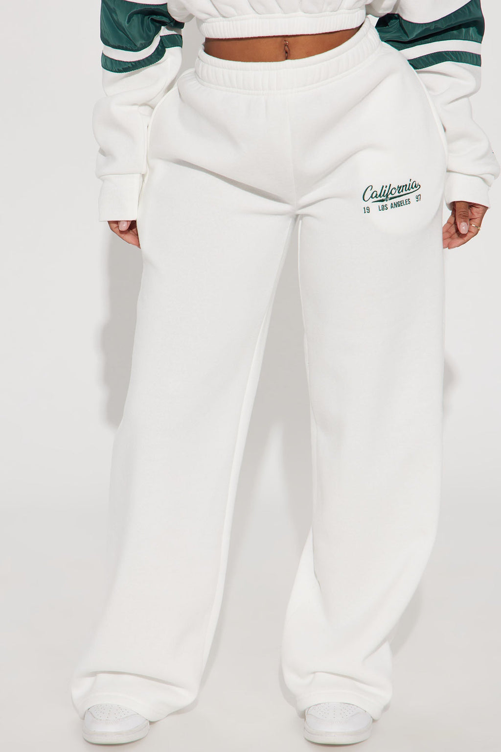 California Dreaming Athletic Wide Leg Pant - White