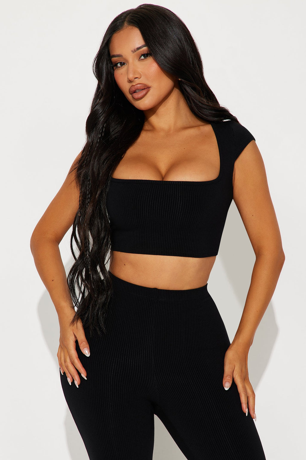 Remy Snatched Capri Pant Set - Black