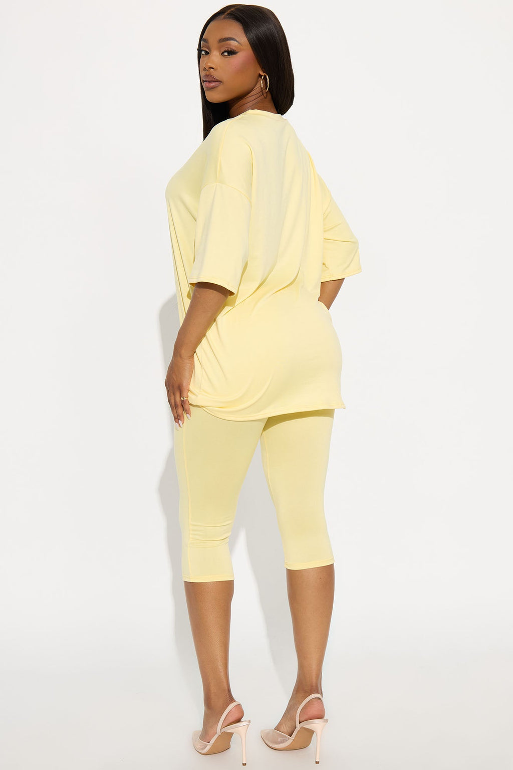 Weekend Vibes Capri Set - Yellow