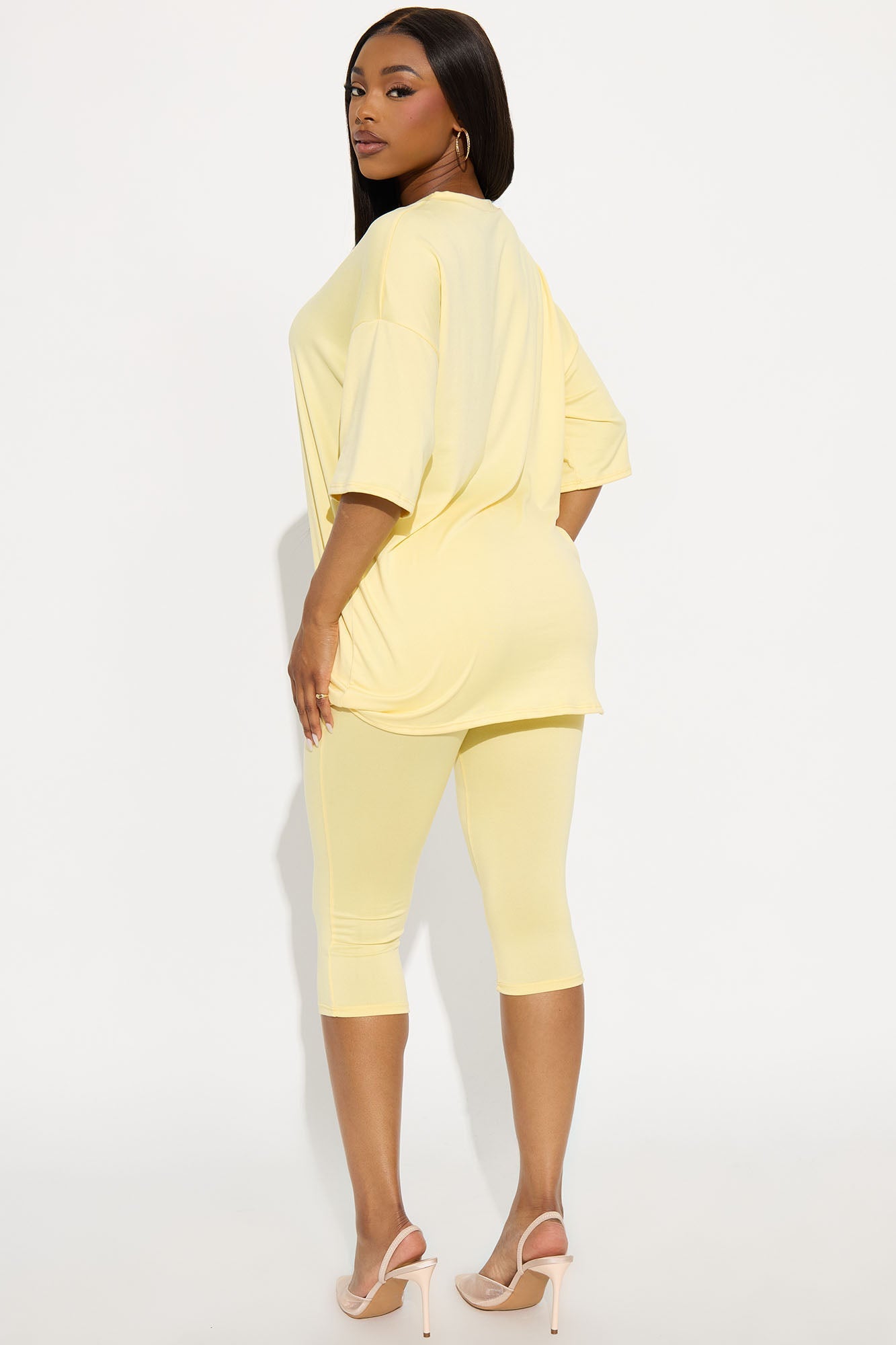 Weekend Vibes Capri Set - Yellow