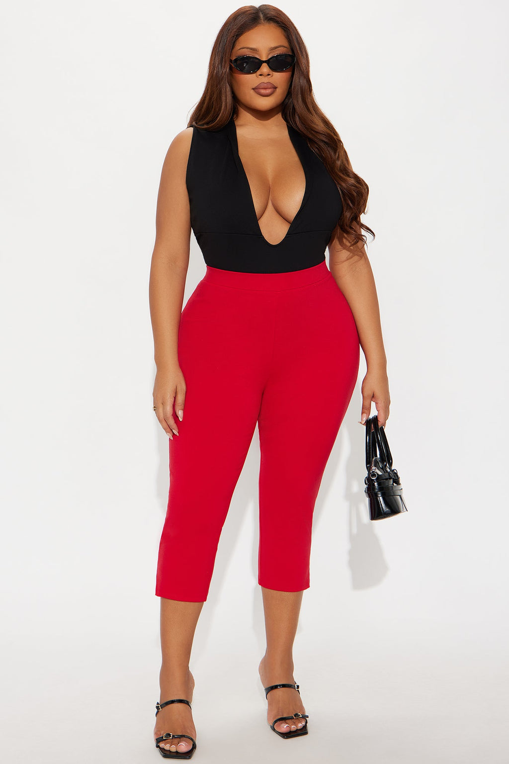 All My Potentials Capri Legging - Red