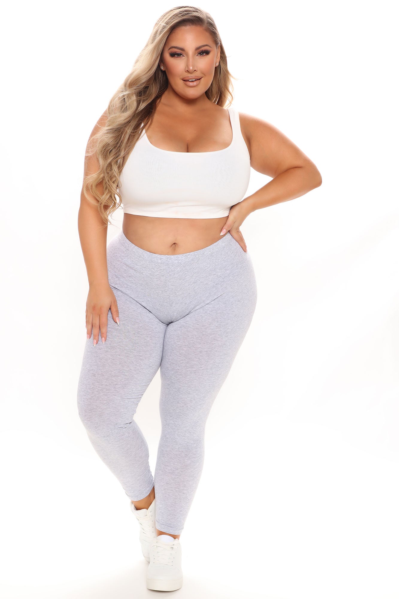 Kim Basic Legging - Heather Grey