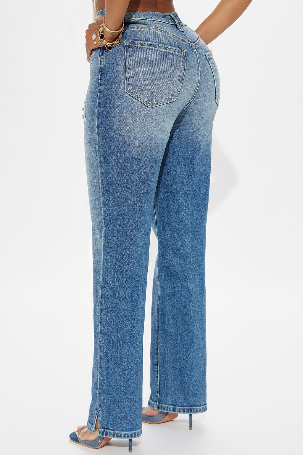 Sweet Talker Straight Leg Jeans - Medium Wash
