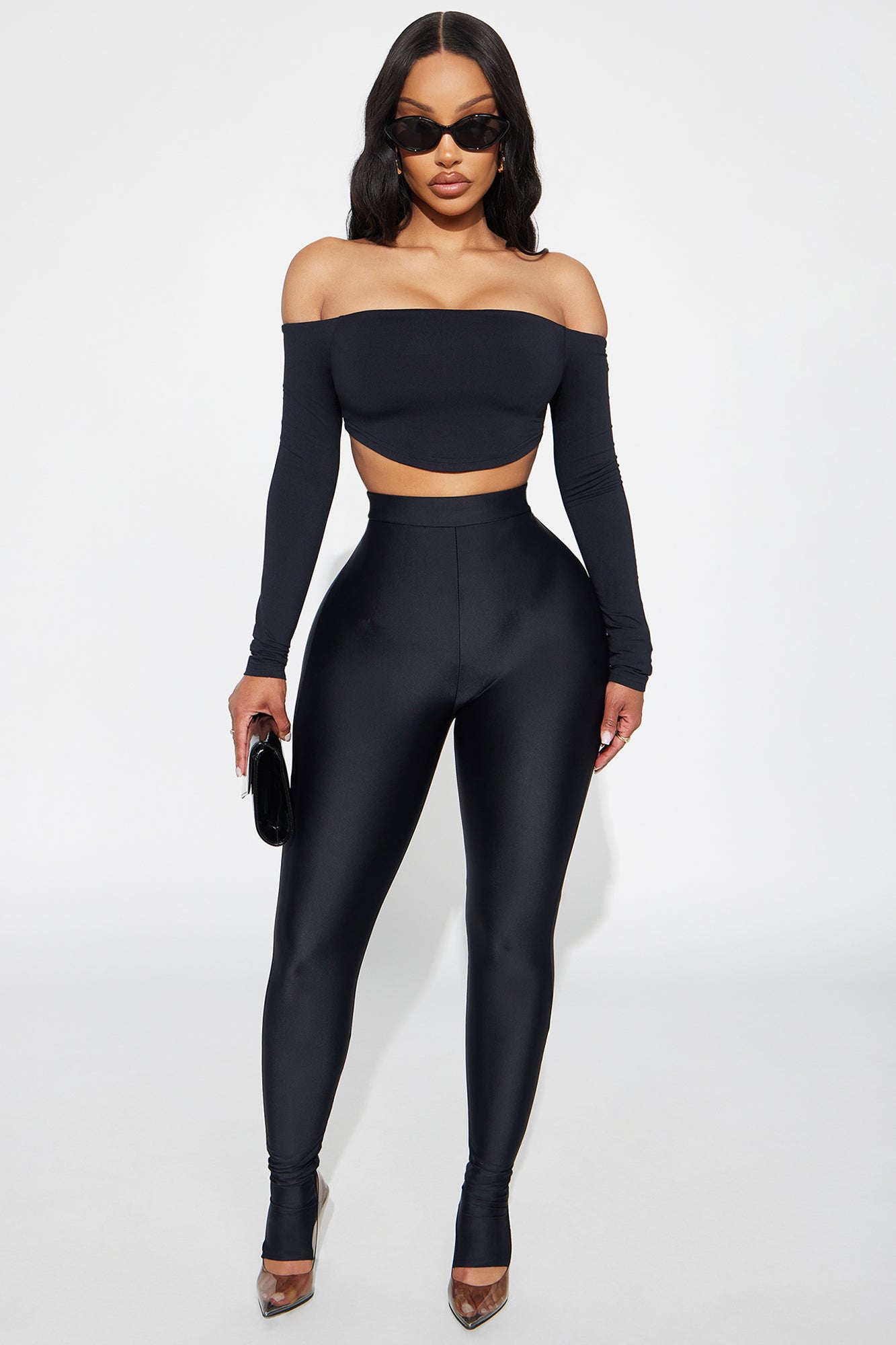 Sleek Statement High Rise Footed Legging - Black