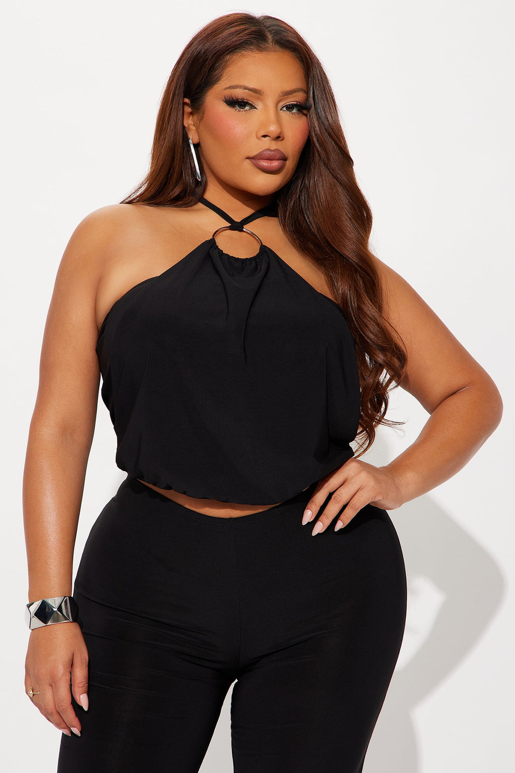 Veronica Halter Pant Set - Black