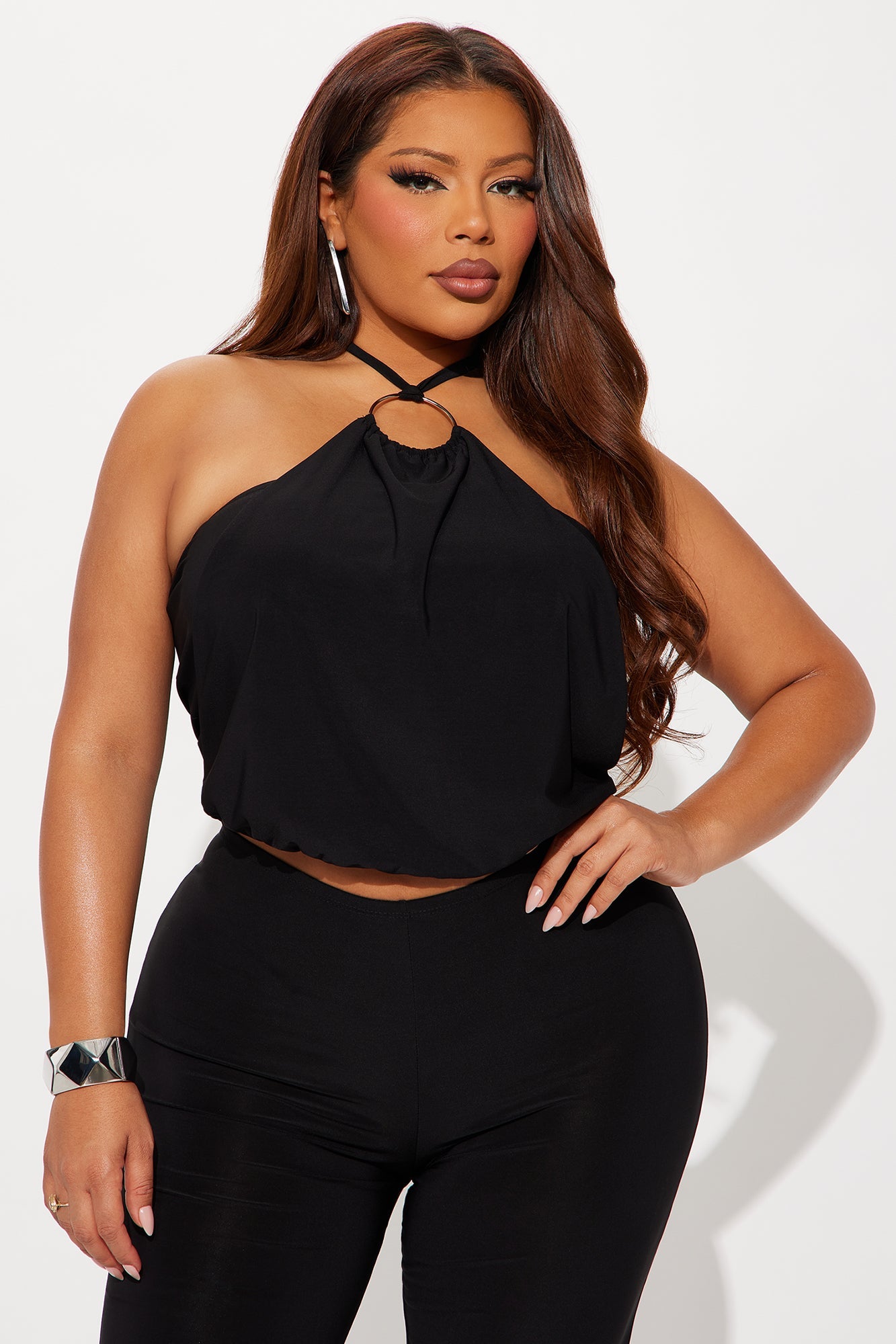 Veronica Halter Pant Set - Black