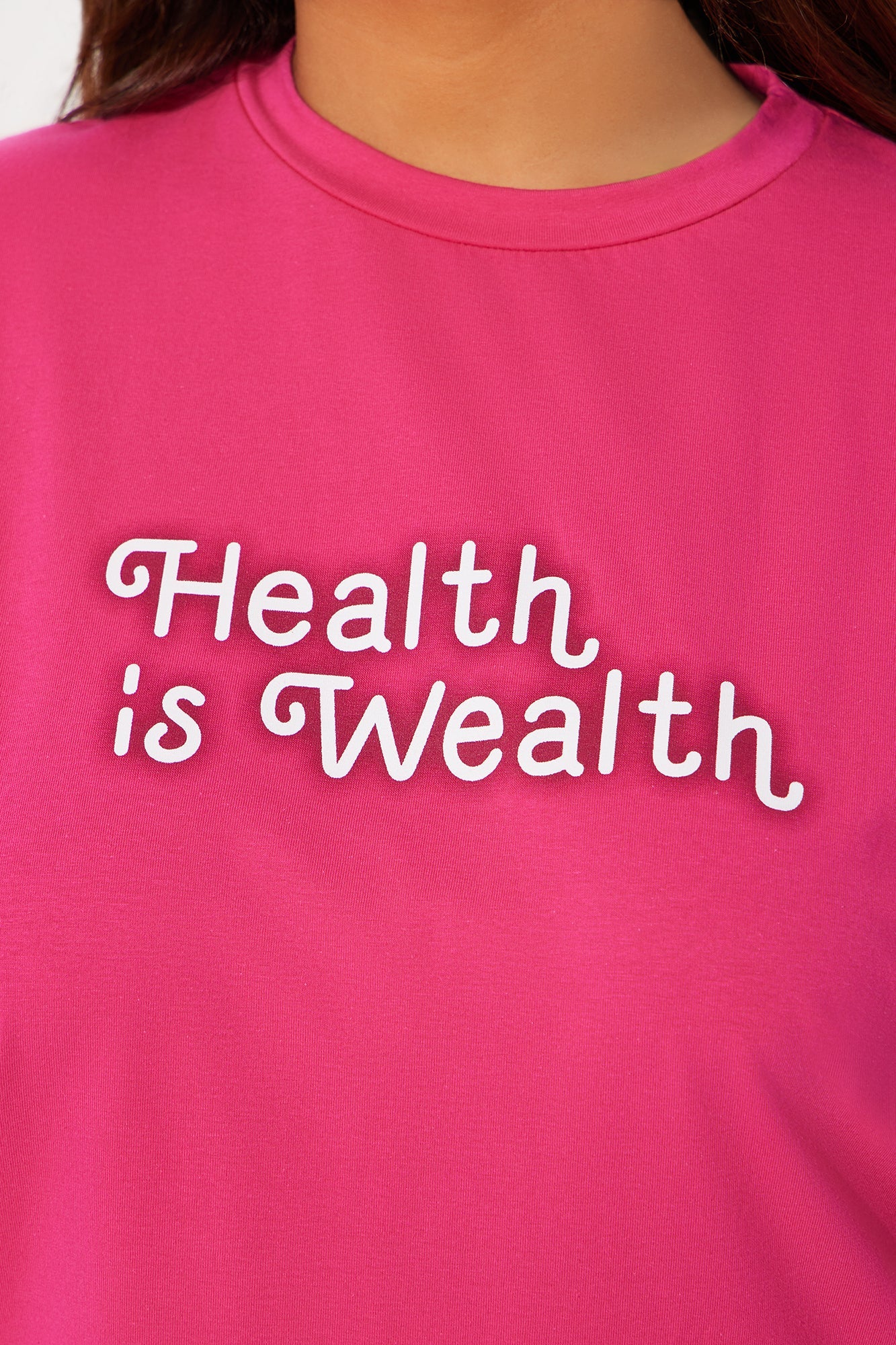 Health Is Wealth Legging Set - Hot Pink