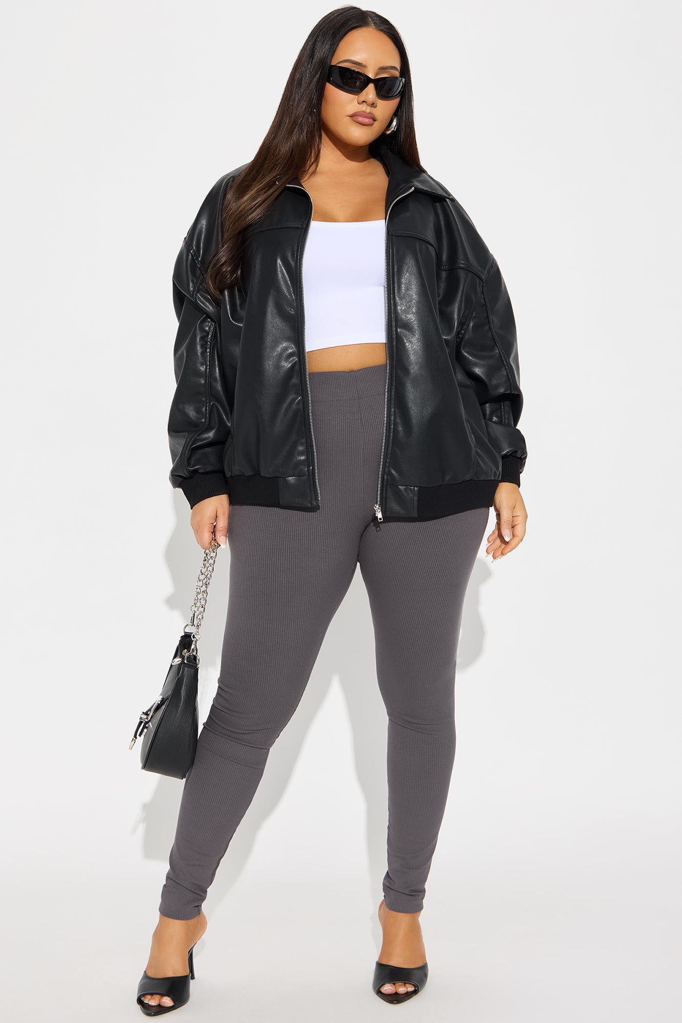 Tory Rib Heavy Contoured High Waisted Legging - Charcoal