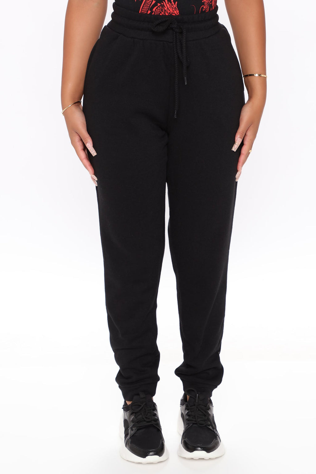Unbothered Fleece Jogger - Black