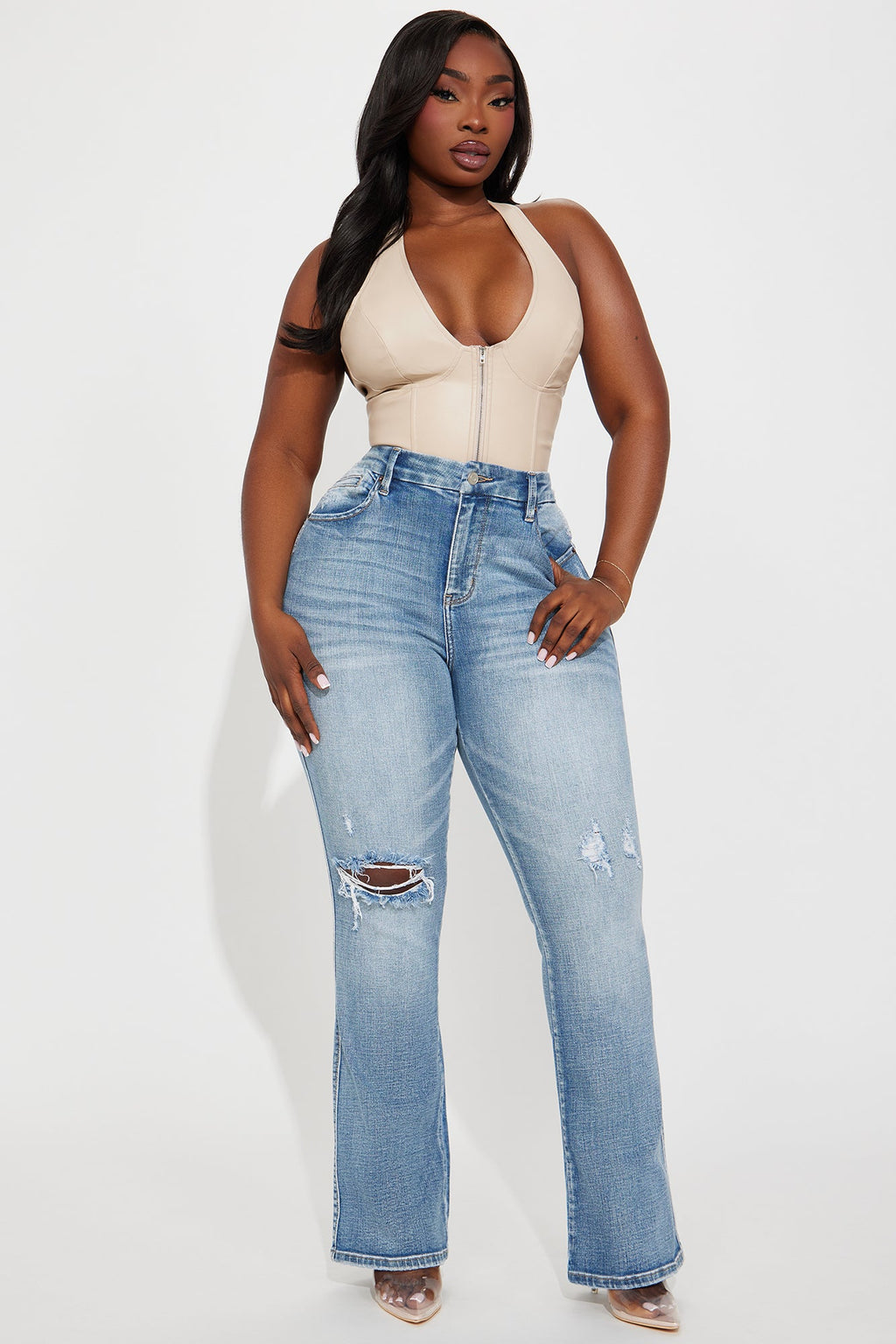 No Comparison Stretch Bootcut Jeans - Medium Wash