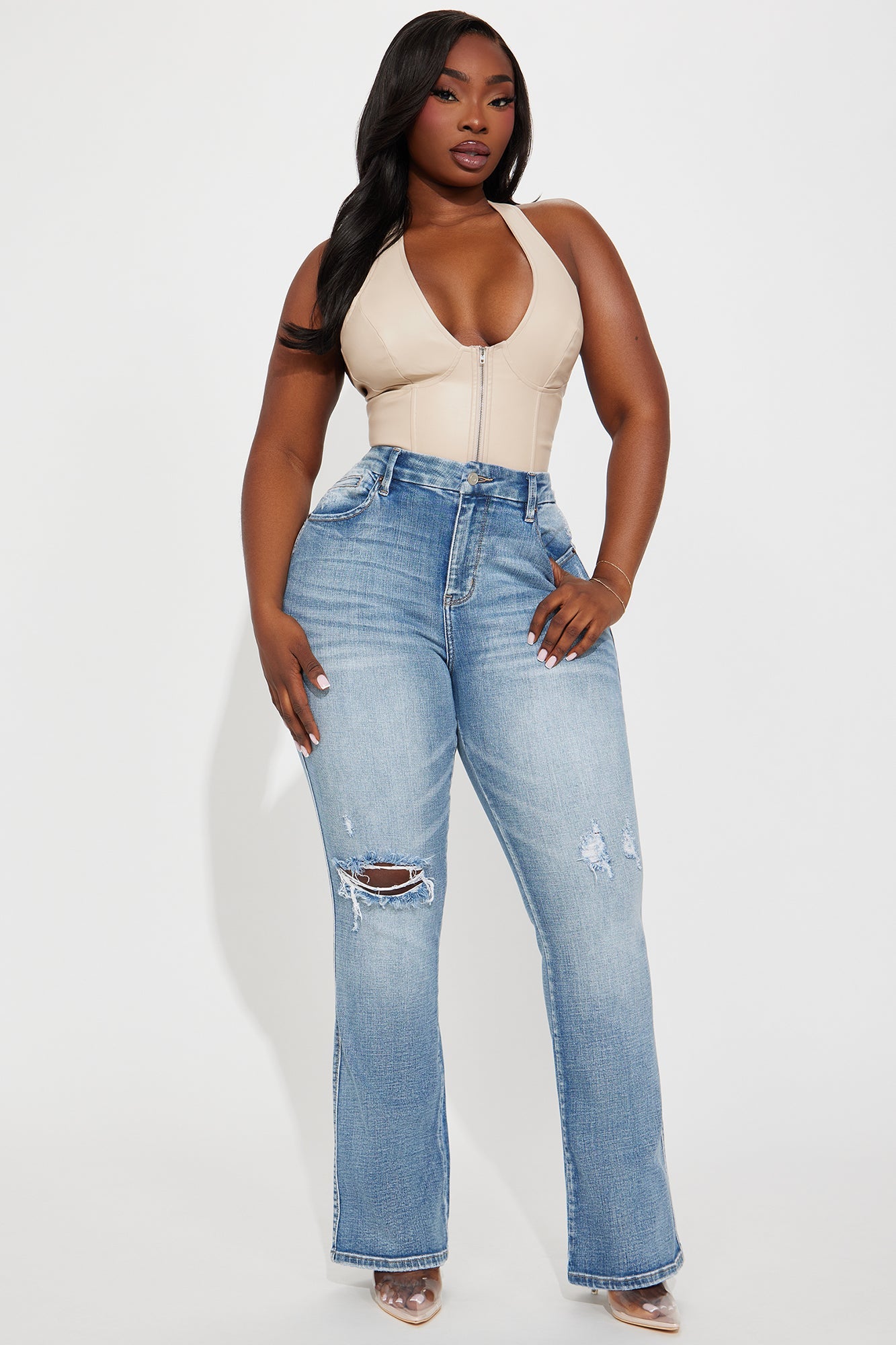 No Comparison Stretch Bootcut Jeans - Medium Wash