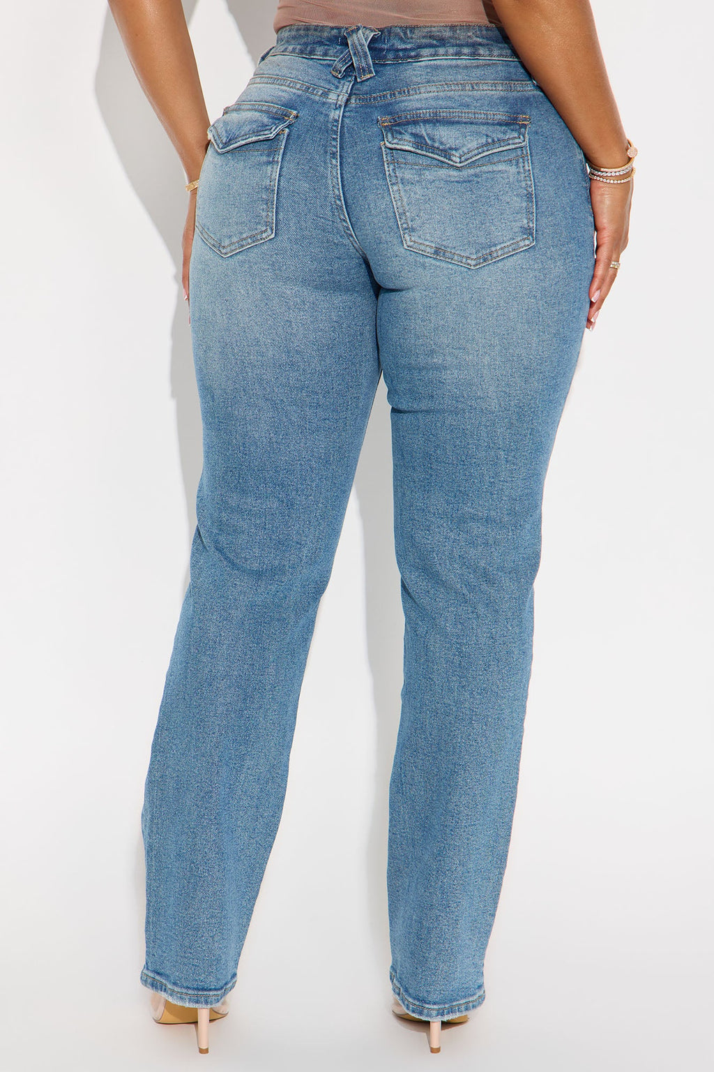 Petite Sicily Straight Leg Jeans - Medium Wash