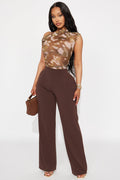 Celine Aria Wide Leg Pants - Chocolate