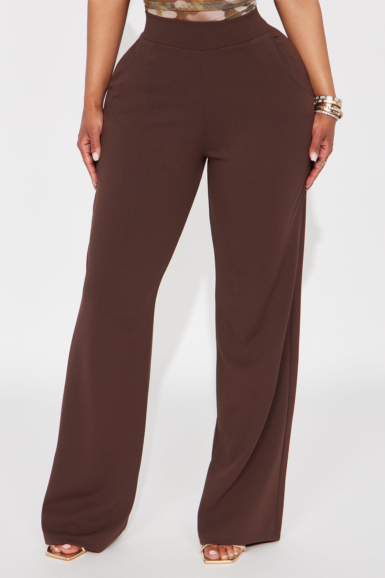 Celine Aria Wide Leg Pants - Chocolate