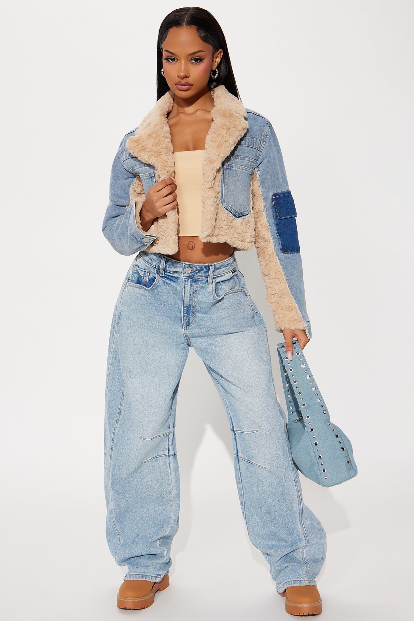 Different Sides Mix Media Jacket - Medium Wash