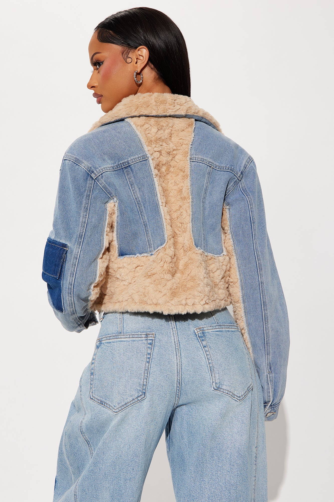 Different Sides Mix Media Jacket - Medium Wash