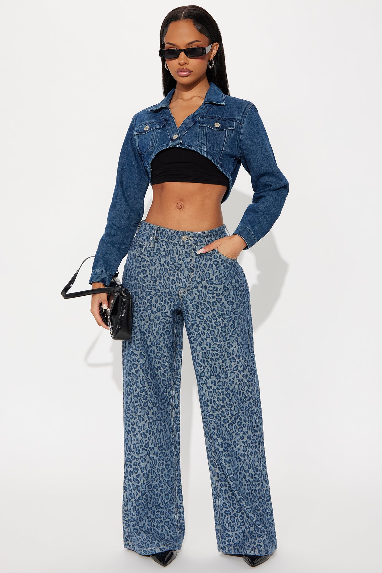 She Gets It Bolero Denim Jacket - Dark Wash