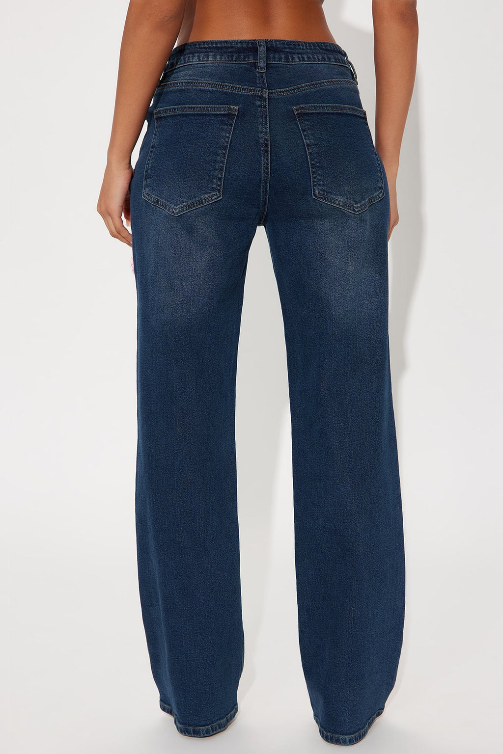 Garden Of Roses Straight Leg Jeans - Dark Wash
