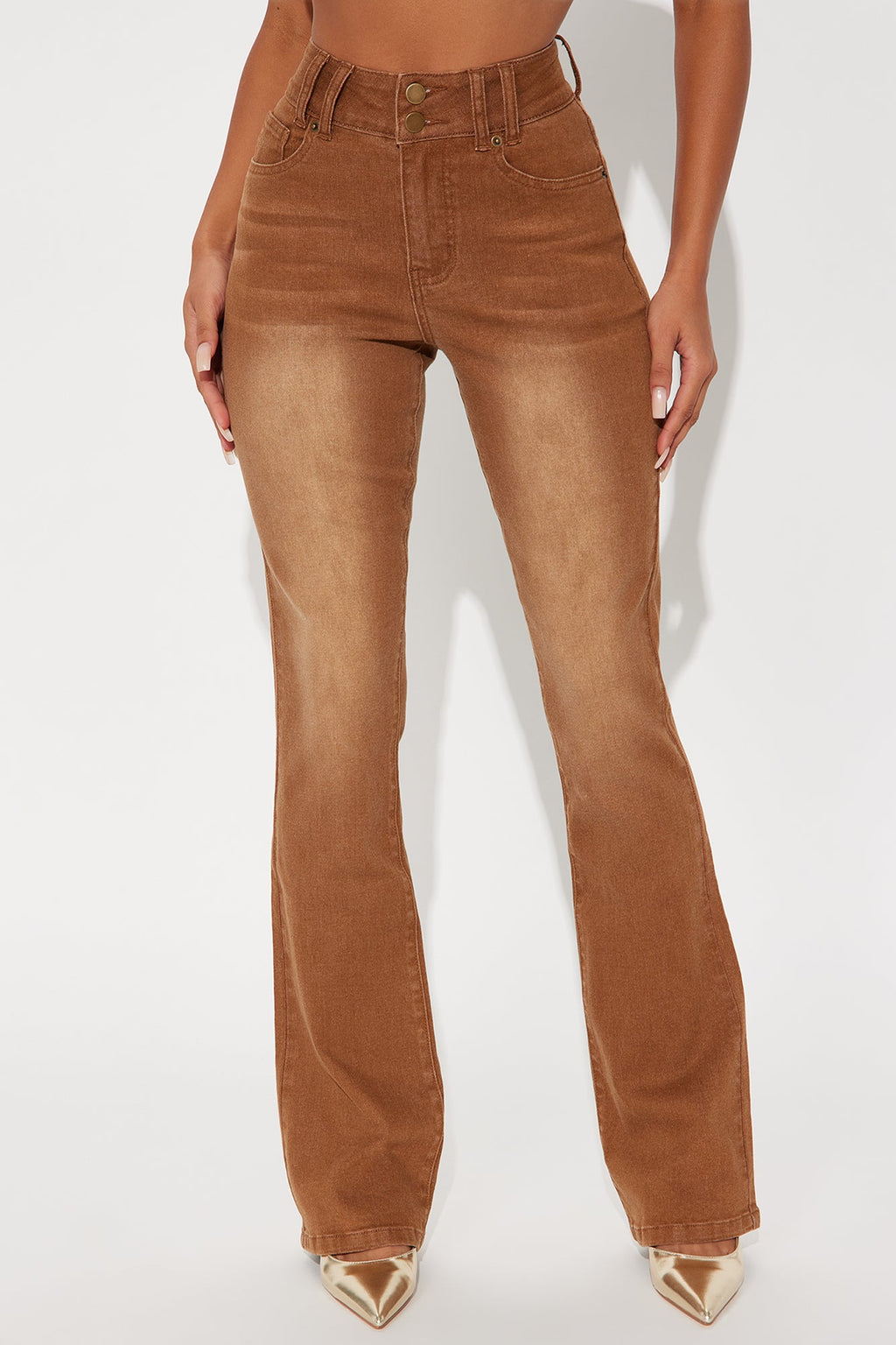 Fatal Attraction Stretch Bootcut Jeans - Brown