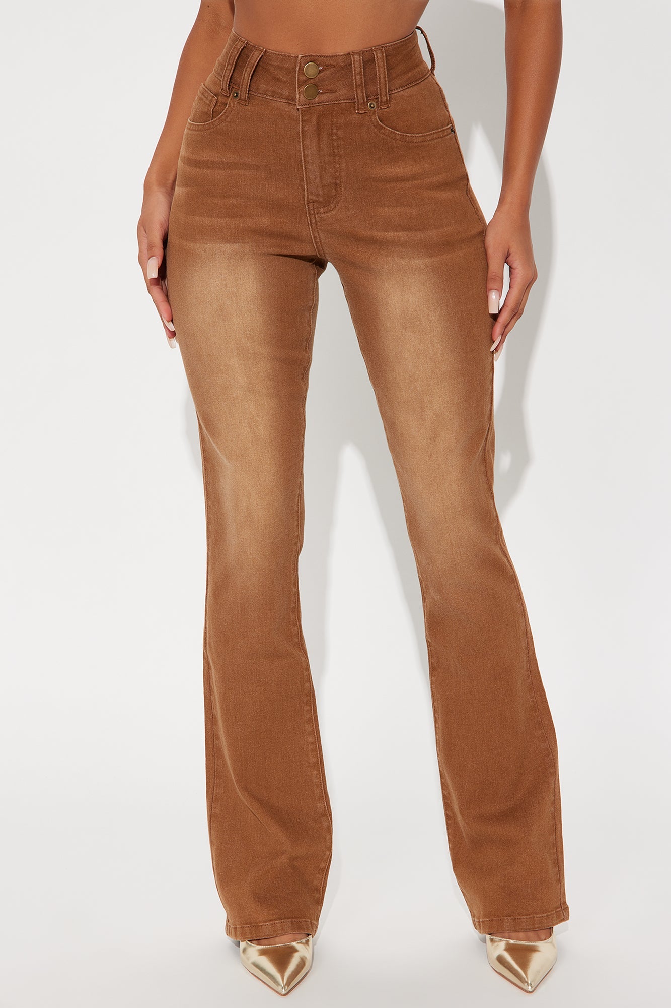 Fatal Attraction Stretch Bootcut Jeans - Brown
