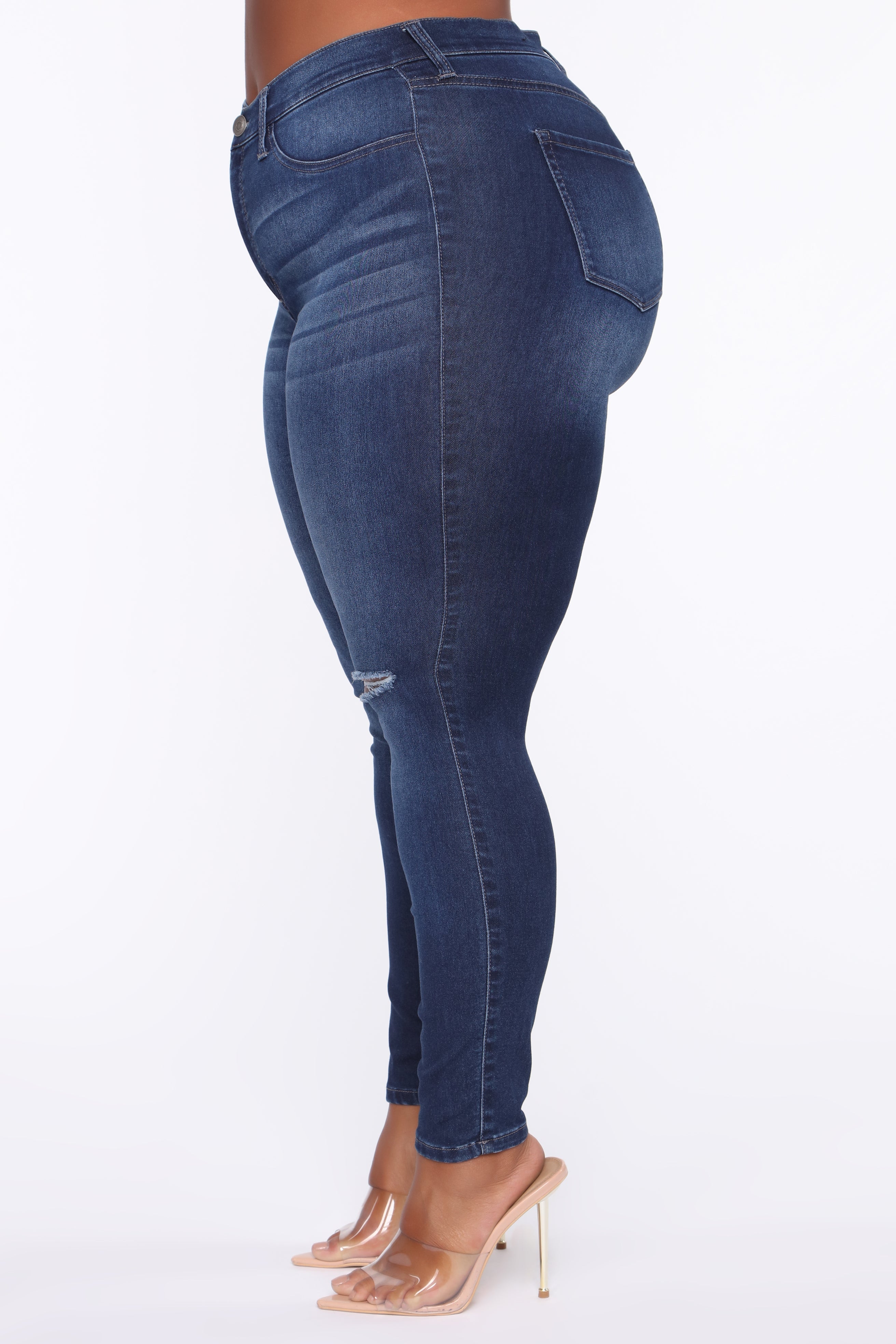 Swing My Way High Rise Skinny Jeans - Medium Blue Wash