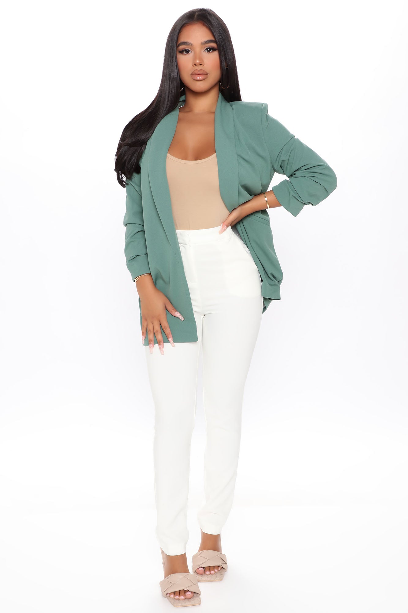The Celine Blazer - Sage
