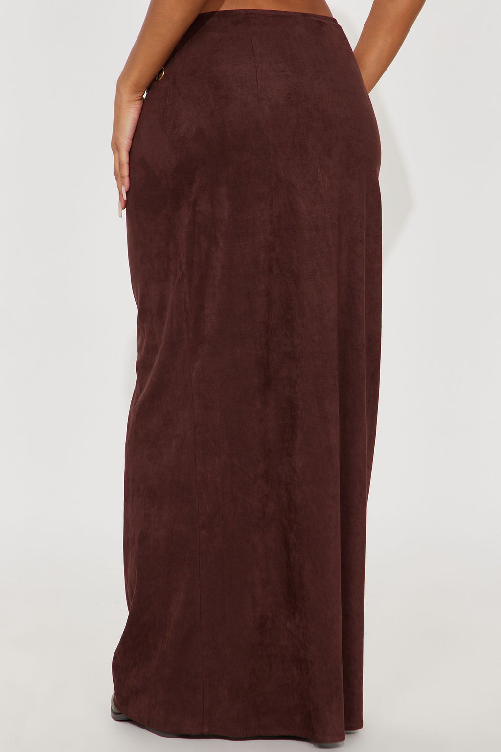 Harlowe Suede Maxi Skirt - Dark Brown
