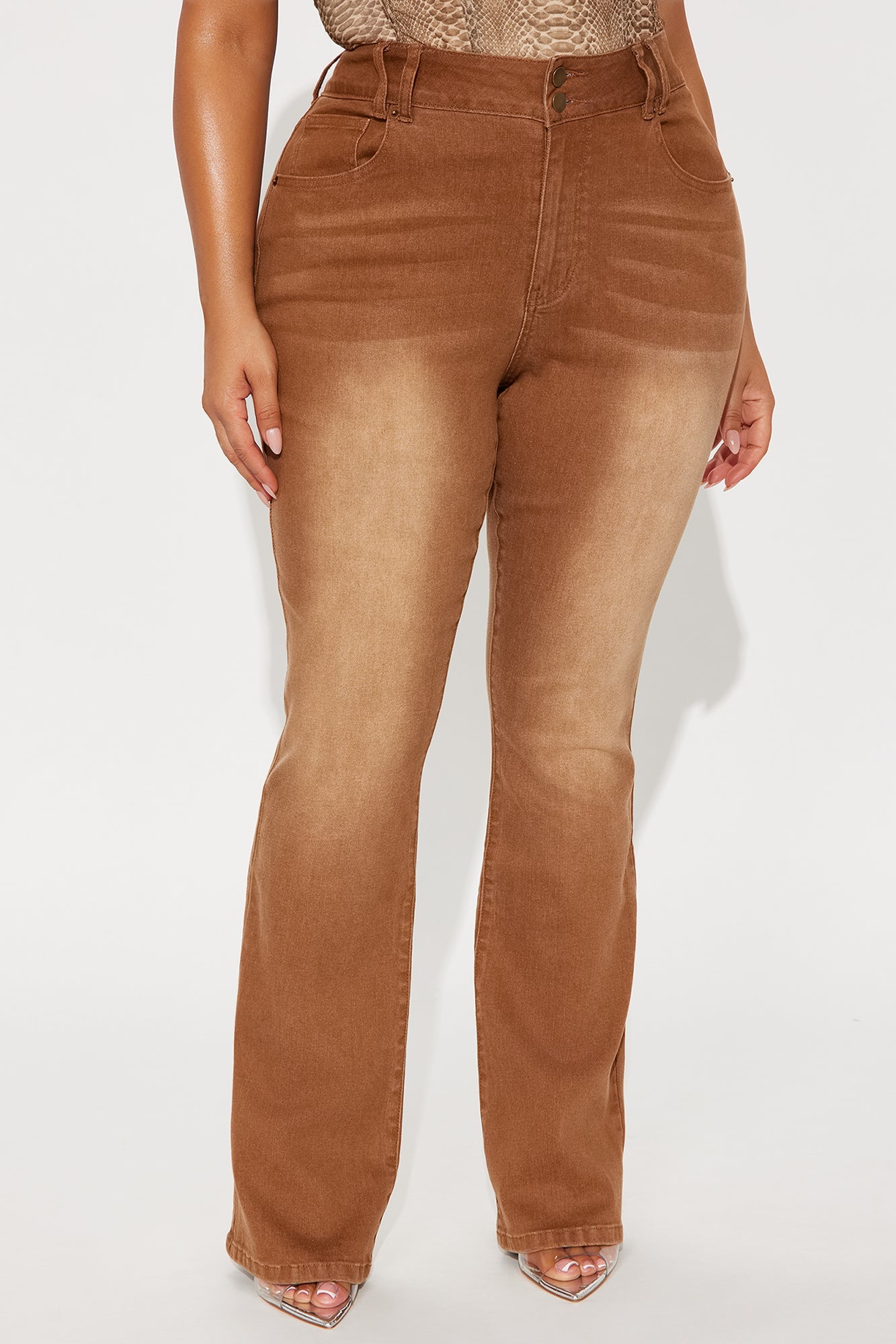 Fatal Attraction Stretch Bootcut Jeans - Brown