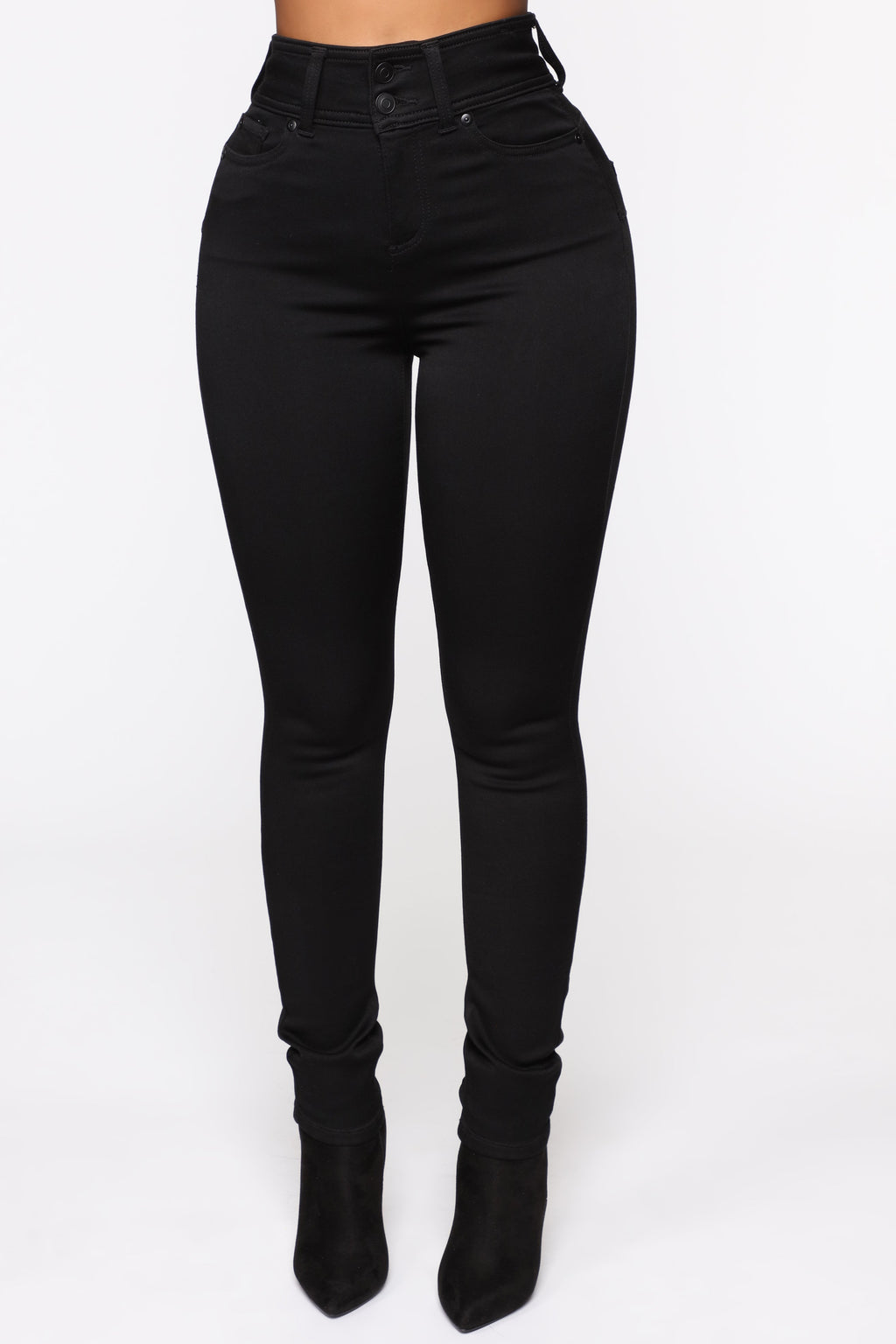 Snatch Me Tight Booty Lifter Skinny Jeans - Black