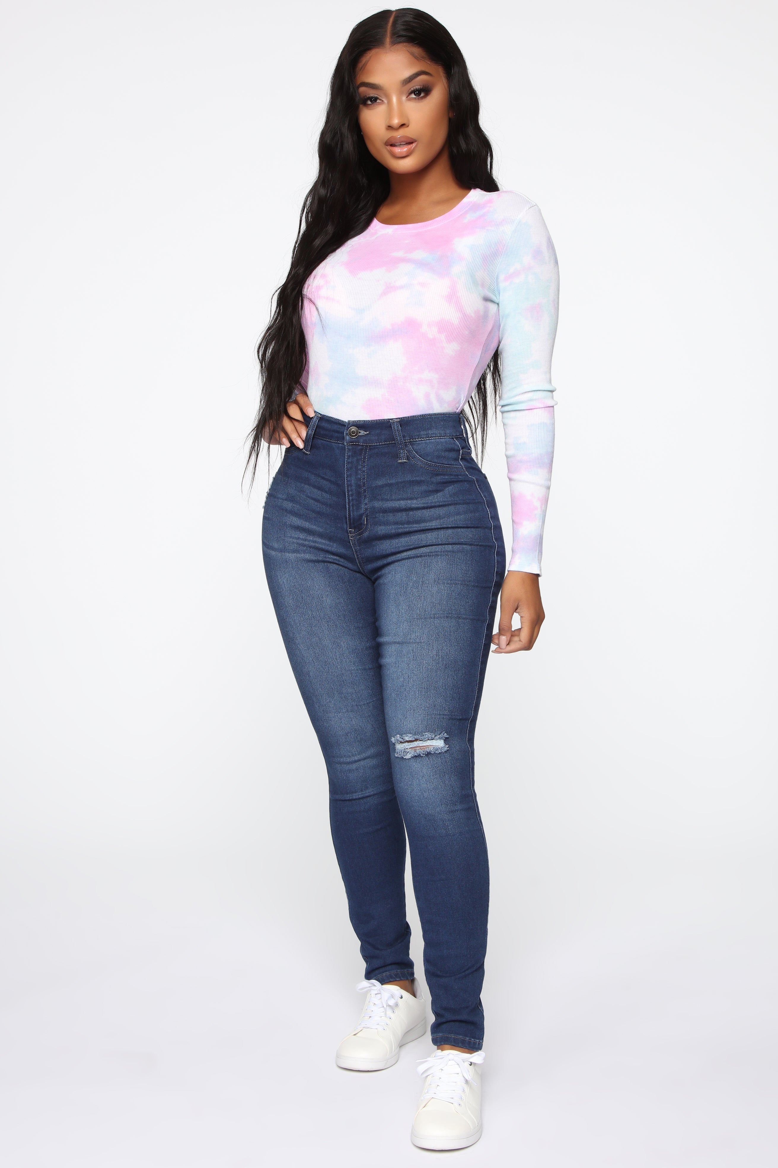 Swing My Way High Rise Skinny Jeans - Medium Blue Wash