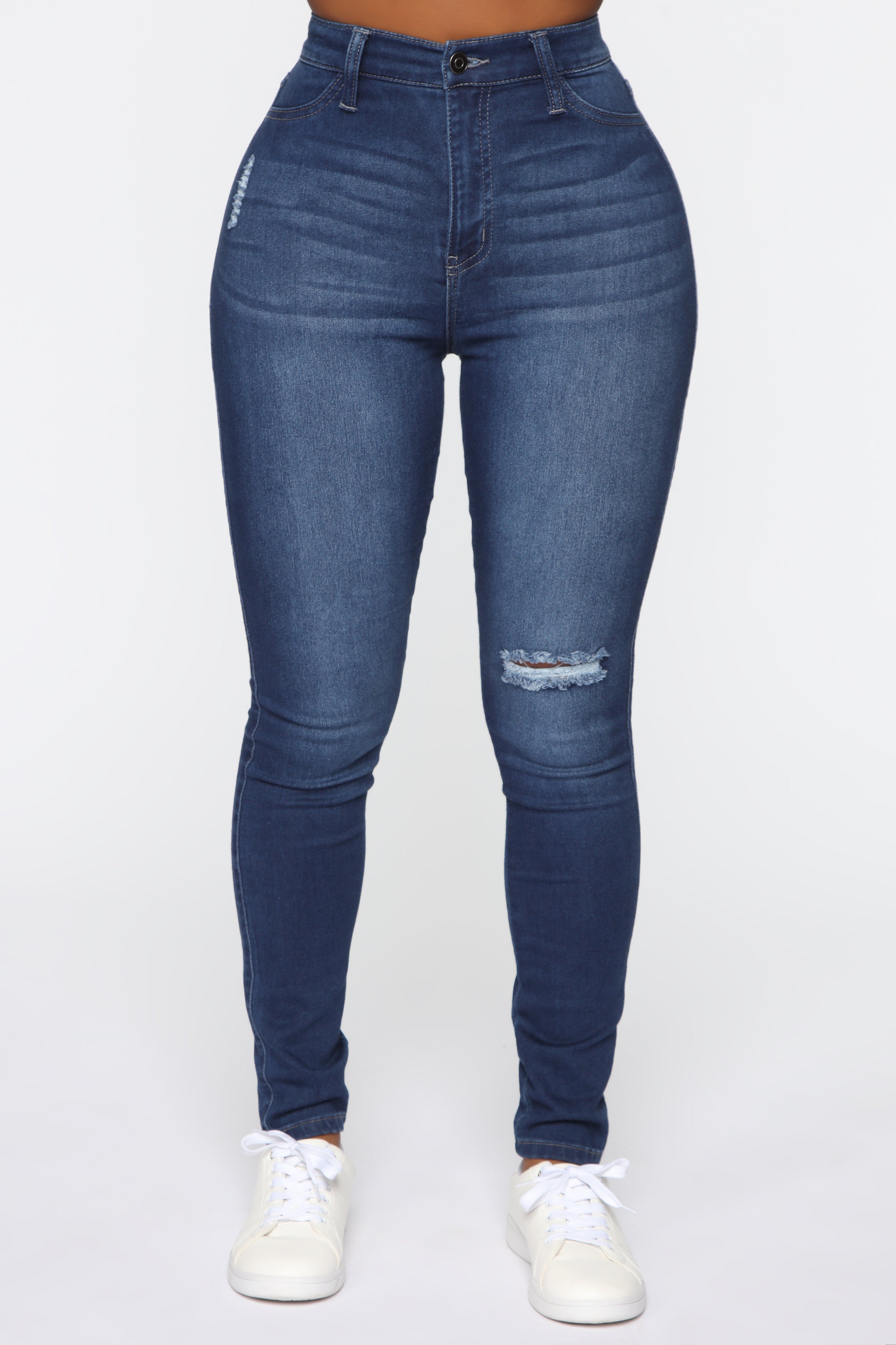 Swing My Way High Rise Skinny Jeans - Medium Blue Wash