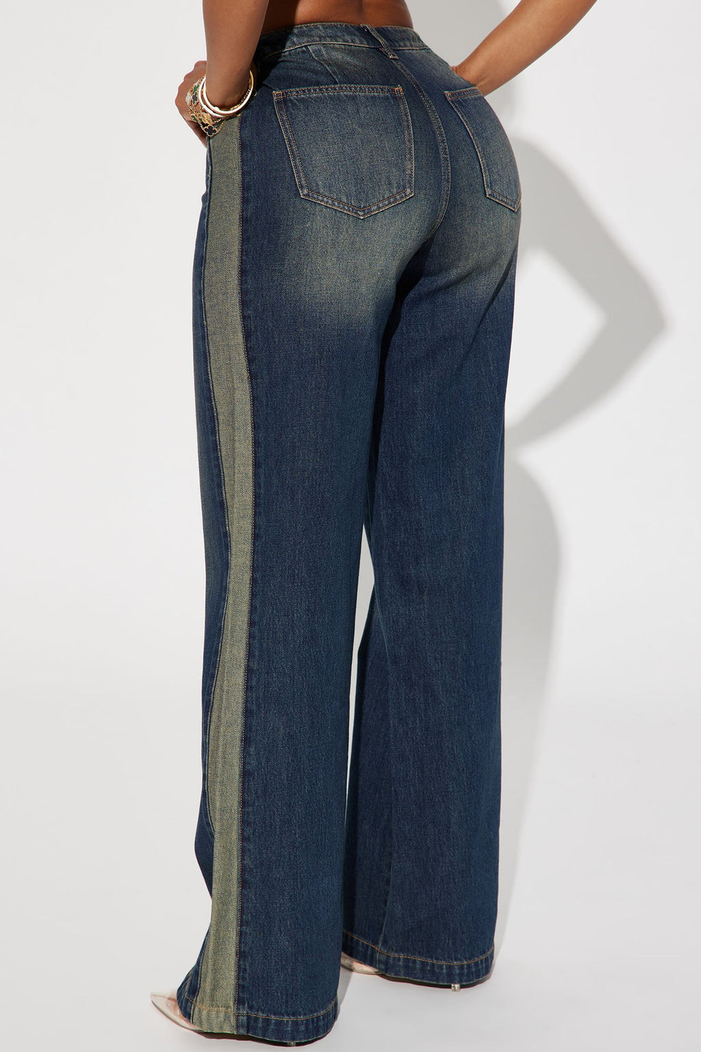 When In Rome Tinted Straight Leg Jean - Dark Wash