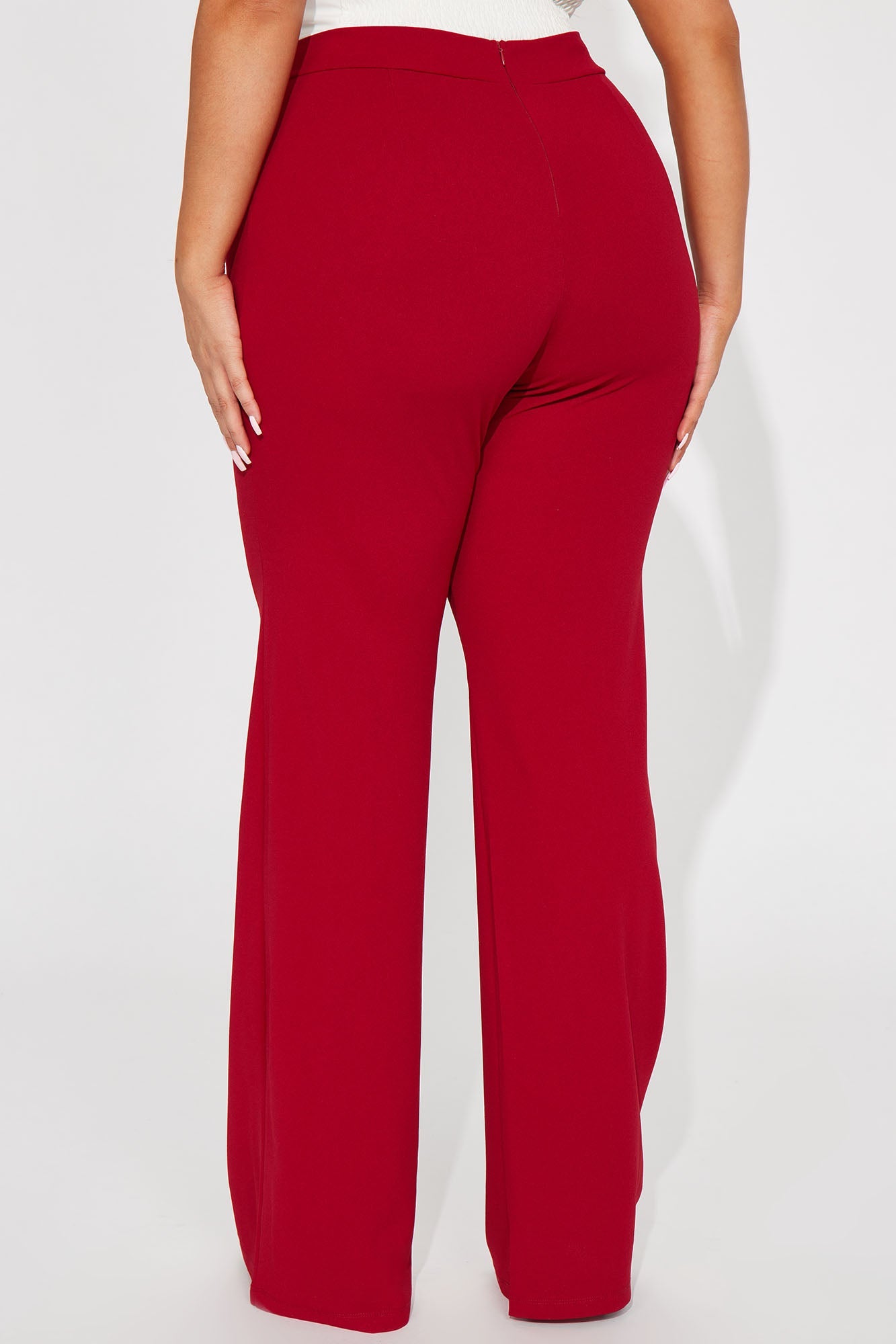 Tall Victoria High Waisted Dress Pants - Red