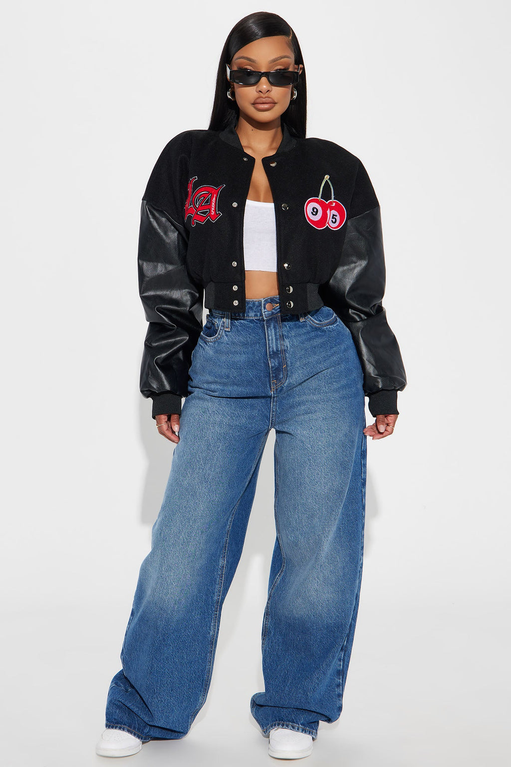 LA Girl Vibe Bomber Jacket - Black
