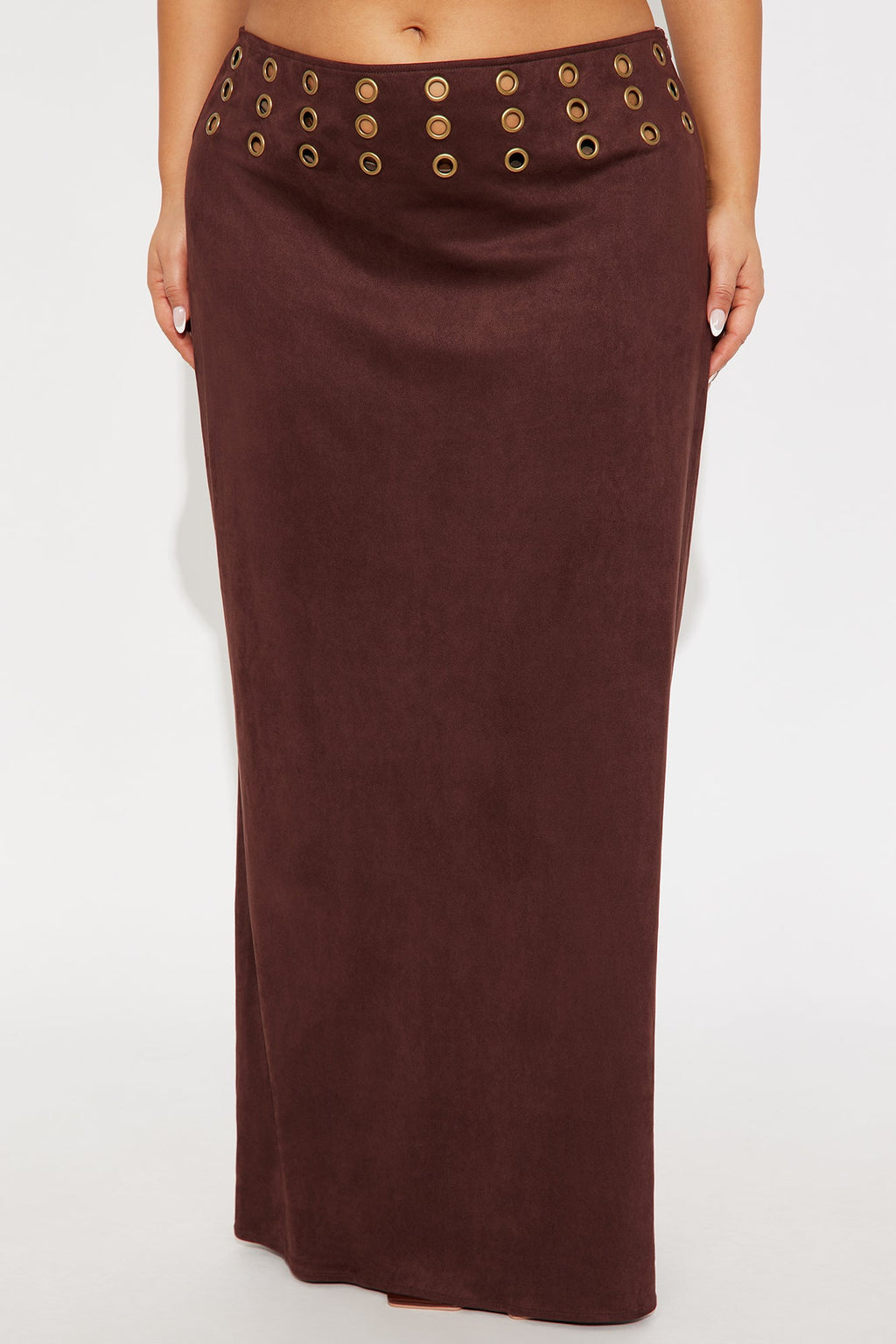 Harlowe Suede Maxi Skirt - Dark Brown