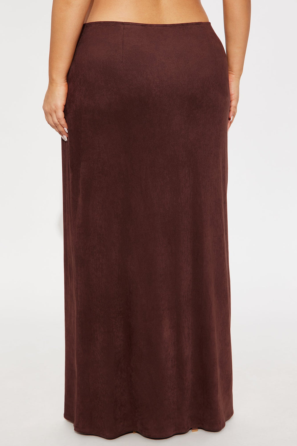 Harlowe Suede Maxi Skirt - Dark Brown