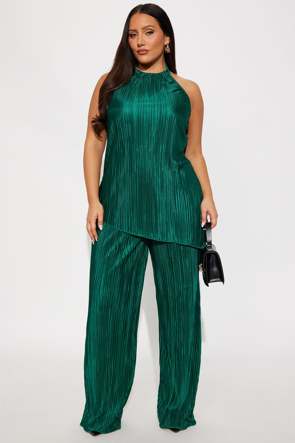 Lily Halter Top Pant Set - Emerald